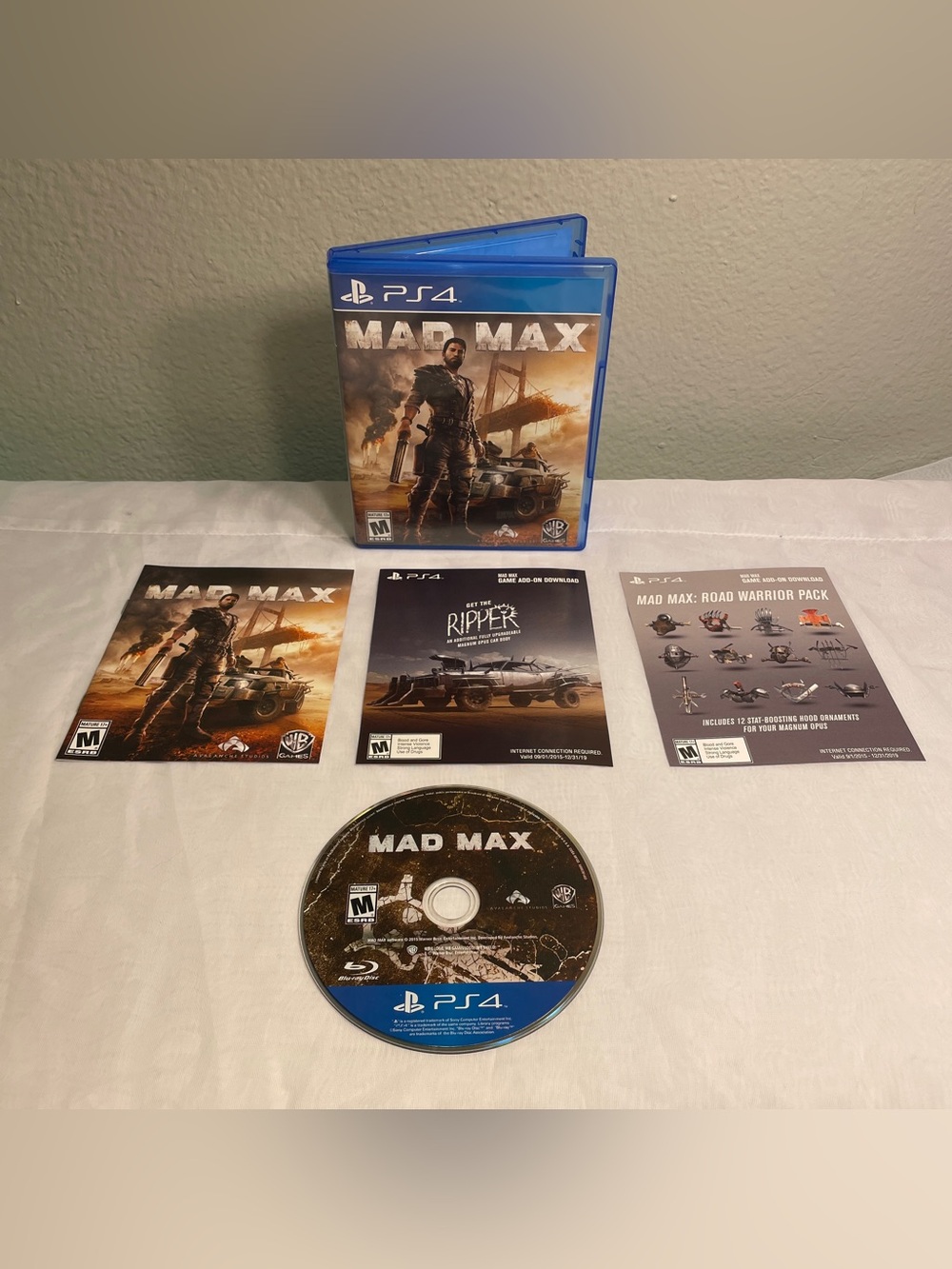 Mad Max (Sony PlayStation 4, 2015) PS4 Videogame Tested & Works CIB Complete